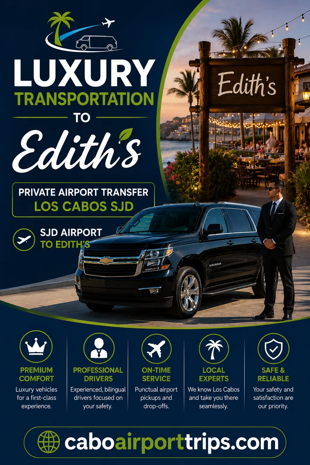 Luxury Transportation to Edith’s Private Airport Transfer Los Cabos SJD_resultado