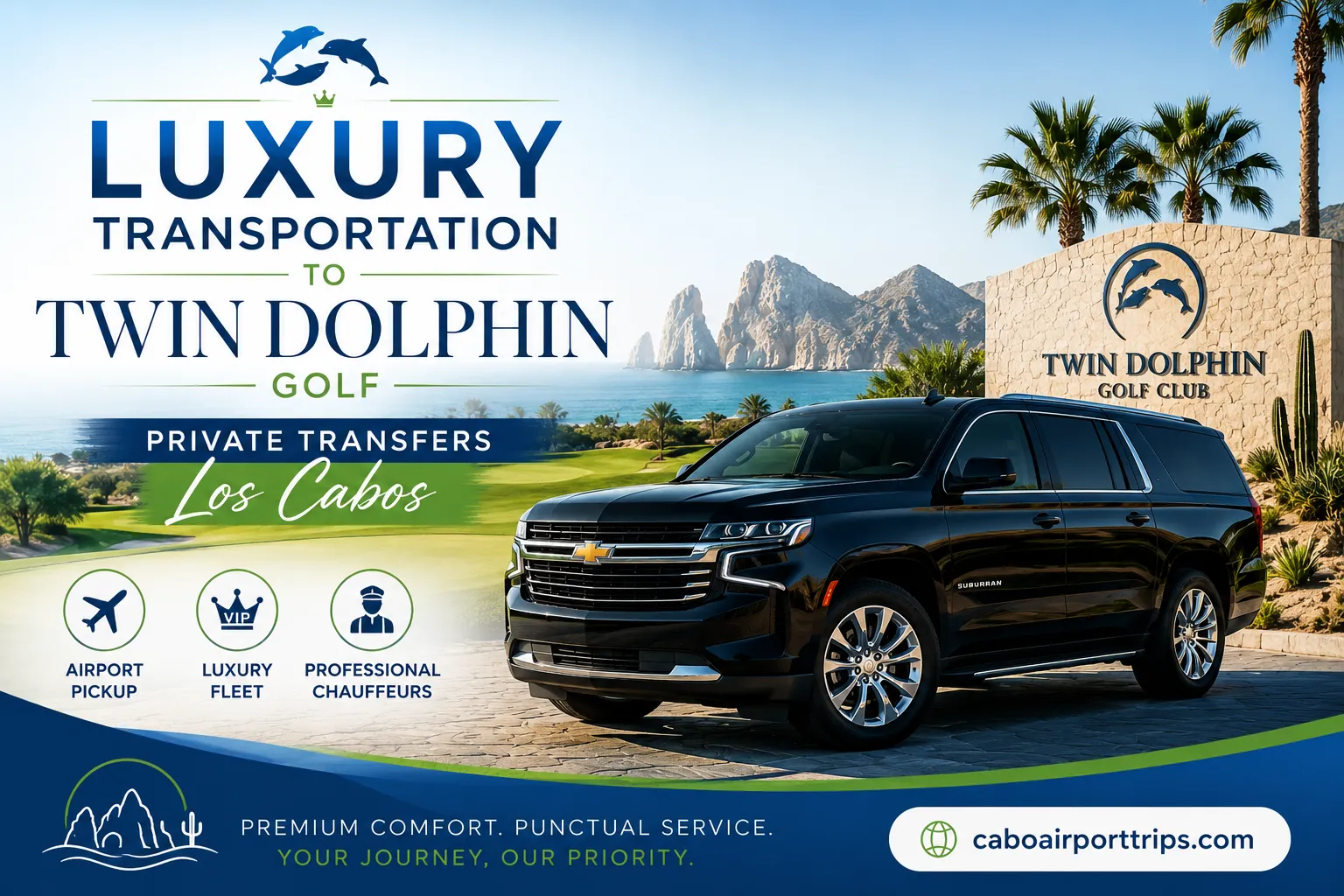 Luxury Transportation to Twin Dolphin Golf Private Transfers Los Cabos_resultado