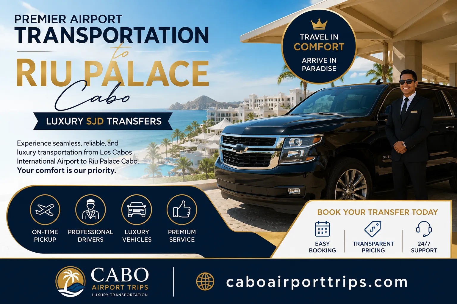 Premier Airport Transportation to Riu Palace Cabo Luxury SJD Transfers_resultado