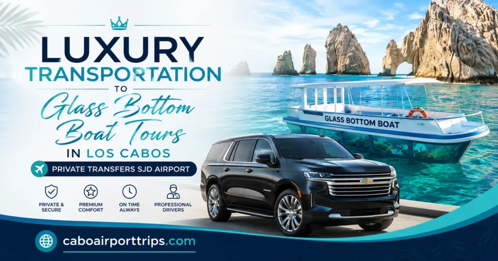 Luxury Transportation to Glass Bottom Boat Tours in Los Cabos Private Transfers SJD Airport_resultado