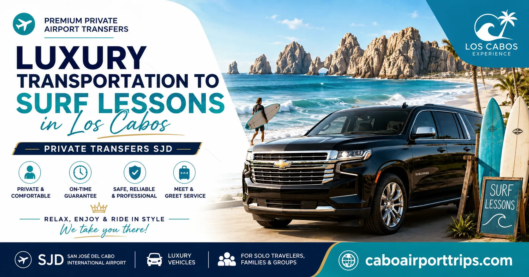 Luxury Transportation to Surf Lessons in Los Cabos Private Transfers SJD_resultado